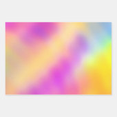 Pastell Iridescent farbenfrohe Farbgestaltung Geschenkpapier Set (Vorderseite 2)