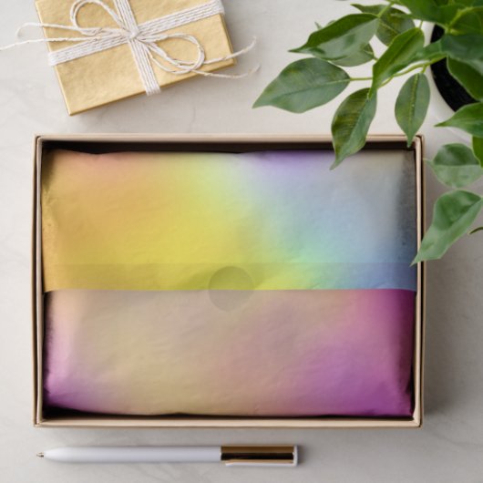 Pastell Iridescent farbenfrohe Farbgestaltung Seidenpapier (Geschenk)