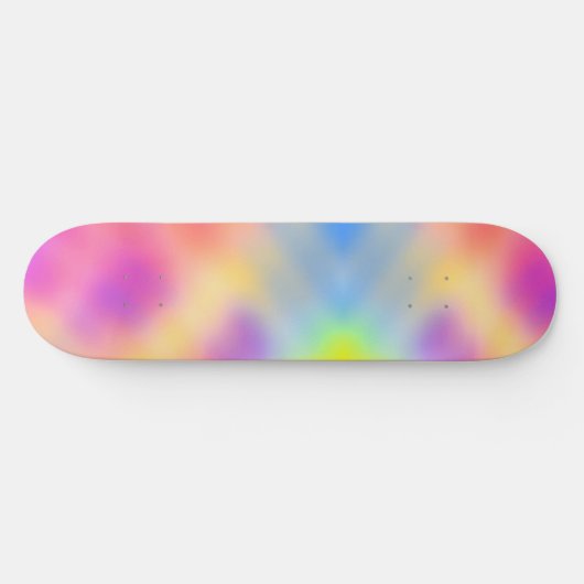 Pastell Iridescent farbenfrohe Farbgestaltung Skateboard (Horizontal)