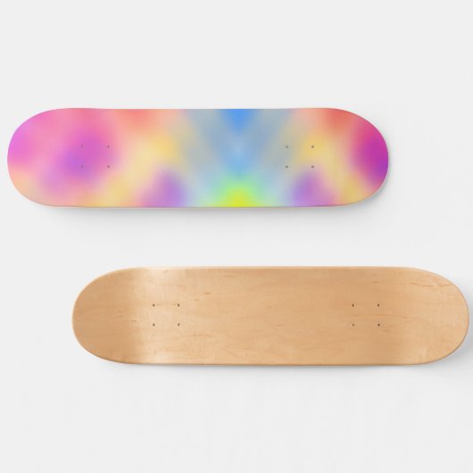 Pastell Iridescent farbenfrohe Farbgestaltung Skateboard (Horizontal)