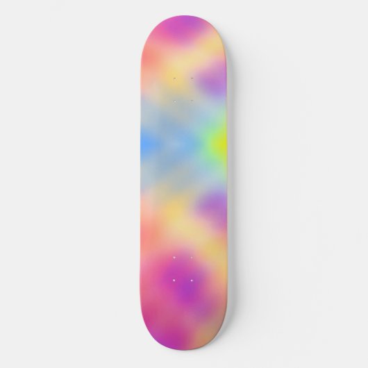 Pastell Iridescent farbenfrohe Farbgestaltung Skateboard (Vorderseite)