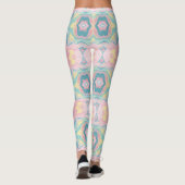 Pastell-Kaleidoskop-Muster | Rosa und Mint-Mandala Leggings (Rückseite)