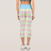 Pastell Kariert Capri Leggings (Rückseite)