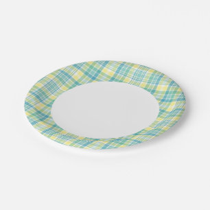 Pastell Kariert Pappteller