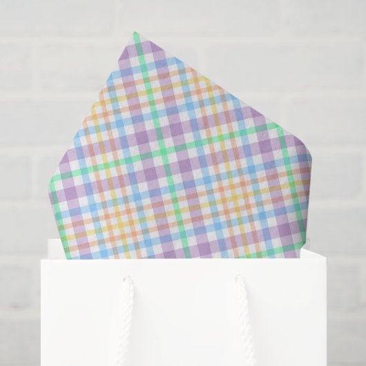 Pastell-Kariert  Seidenpapier (Geschenktüte)