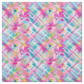 Pastell Karierte Blüten Stoff (Muster)