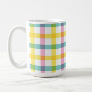 Pastell Karierte Kaffee-Tasse Kaffeetasse