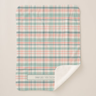 Pastell-Karo-Babys-erste-Weihnachten Sherpadecke