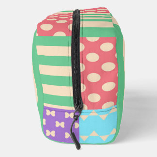 Pastell Karo Streifen Schleife Polka Punkte Geomet Waschbeutel