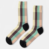 Pastell-Karomuster in horizontal Streifen Socken (Linkes Detail)