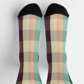 Pastell-Karomuster in horizontal Streifen Socken (Oben)