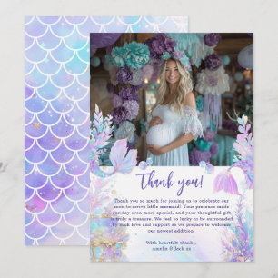 Pastell-Karte zur Danksagung für die Baby-Party zu Einladung