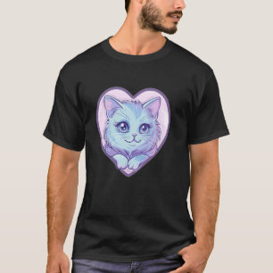 Pastell-Katze mit Herz I Kinderkatze T-Shirt