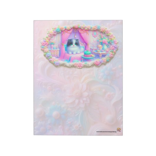 Pastell-Katze Notizblock (Rotiert)