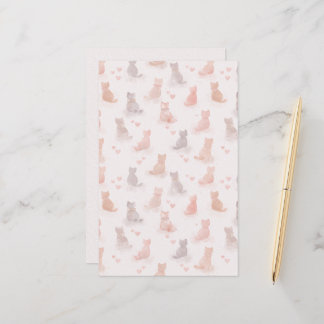 Pastell-Katzen-Papierblatt