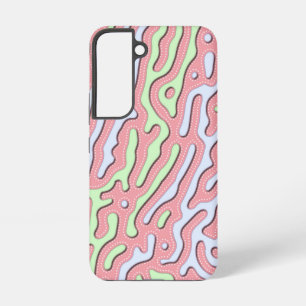 Pastell Kawaii Abstrakte Bunte Zickzack-Design Samsung Galaxy Hülle