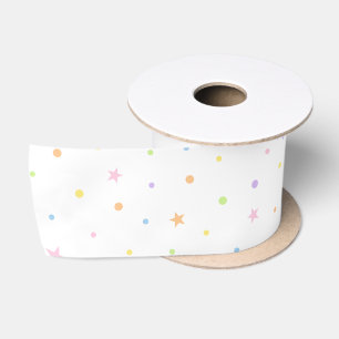 Pastell-Konfetti-Birthday-Party-Schleife Satinband