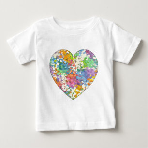 Pastell-Konfetti-Herzen Baby T-shirt