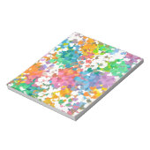 Pastell-Konfetti-Herzen Notizblock (Rotiert)