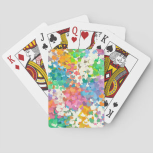 Pastell-Konfetti-Herzen Spielkarten