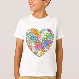 Pastell-Konfetti-Herzen T-Shirt