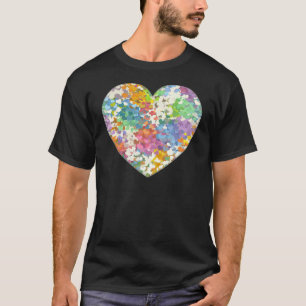 Pastell-Konfetti-Herzen T-Shirt