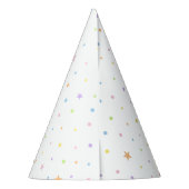 Pastell Konfetti Weiße Partyhut (Rückseite)
