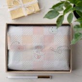 Pastell-Krankenschwester-Leben Karomuster Seidenpapier (Geschenk)