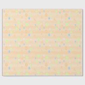 Pastell-Kristall-Stern-Muster Geschenkpapier (Flach)