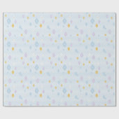 Pastell-Kristall-Stern-Muster Geschenkpapier (Flach)