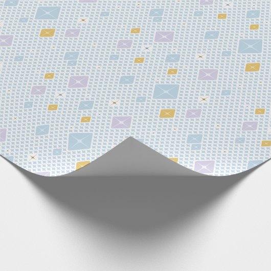 Pastell-Kristall-Stern-Muster Geschenkpapier (Ecke)