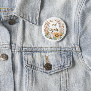 Pastell Kürbis Blütenstürz Button