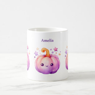 Pastell-Kürbis mit Sternen Süße Träumerei Kaffeetasse