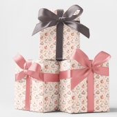 Pastell-Kürbis-Monogramm – Personalisierter Anfang Geschenkpapier