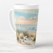 Pastell-Küstendünen Aquarell Milchtasse (Linke Ecke)