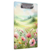 Pastell-Landschaft einer Wildblumenwiese Klemmbrett (Rechts)