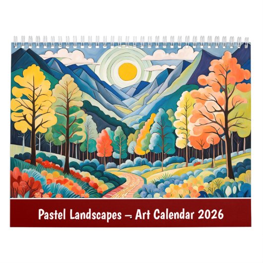 Pastell-Landschaften – Kunstkalender 2026 Kalender (Titelbild)