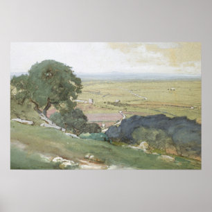 Pastell-Landschaftskunst Poster