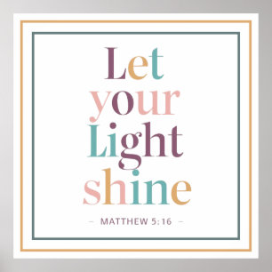 Pastell - Lasst euer Licht leuchten Serif Schriftz Poster