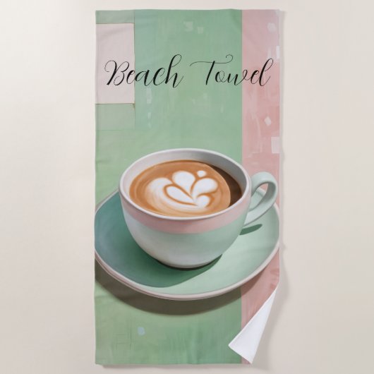 Pastell-Latte Strandtuch (Vorderseite)