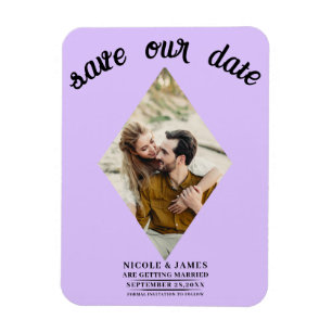 Pastell-Lavendel-Diamant-Foto-Save-the-Date Magnet