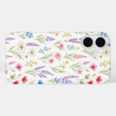 Pastell-Lavendel-Rosa-Wildblumen Case-Mate iPhone Hülle (Rückseite (Horizontal))
