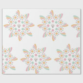 Pastell-Lebensbaum-Mandala Geschenkpapier (Flach)