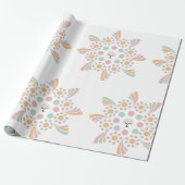 Pastell-Lebensbaum-Mandala Geschenkpapier (Ungerollt)