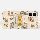 Pastell-Lehrer-Schulbedarf-Muster Case-Mate iPhone Hülle (Rückseite (Horizontal))