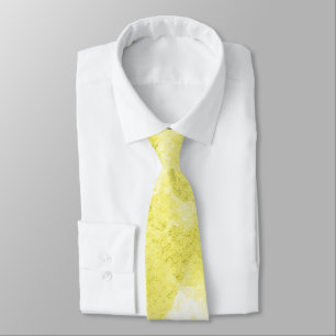 Pastell-Lemongelb-Wasserfarben-Waschung Krawatte