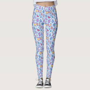 Pastell-Leopardenflecken-Druck Leggings
