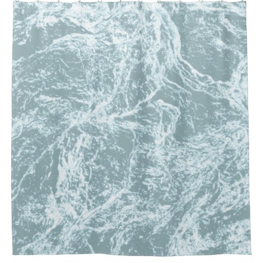 Pastell Light Türkquoise Abstrakt Duschvorhang (Vorderseite)