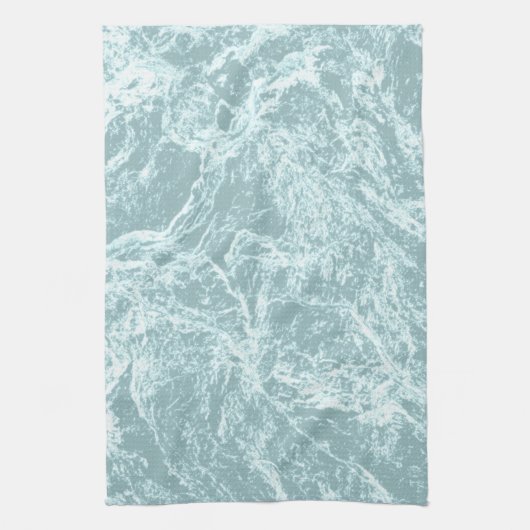 Pastell Light Türkquoise Abstrakt Geschirrtuch (Vertikal)