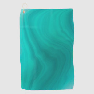 Pastell Light Türkquoise Abstrakt  Golfhandtuch